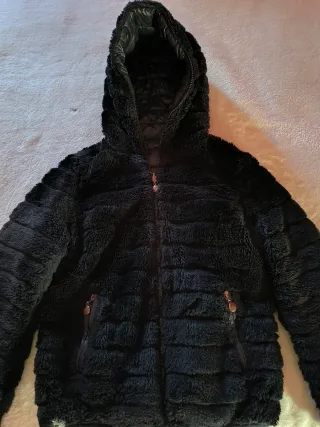 Abrigo Reversible Mujer Negro