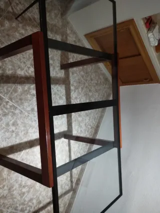 Mesa de cristal extensible