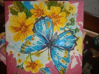Bellissimo quadro diamond painting farfalla