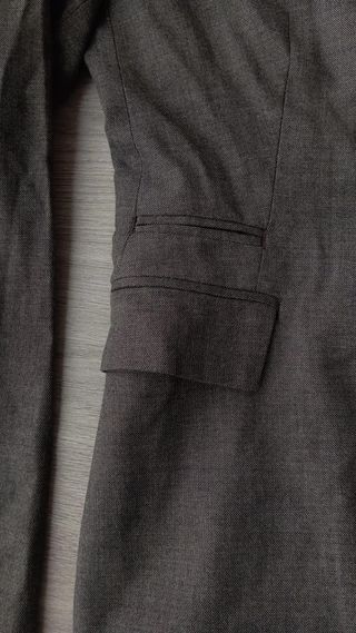 Blazer americana Zara mujer S/36 gris chaqueta