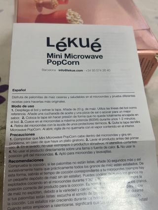 Lékué Mini Máquina Palomitas Microondas