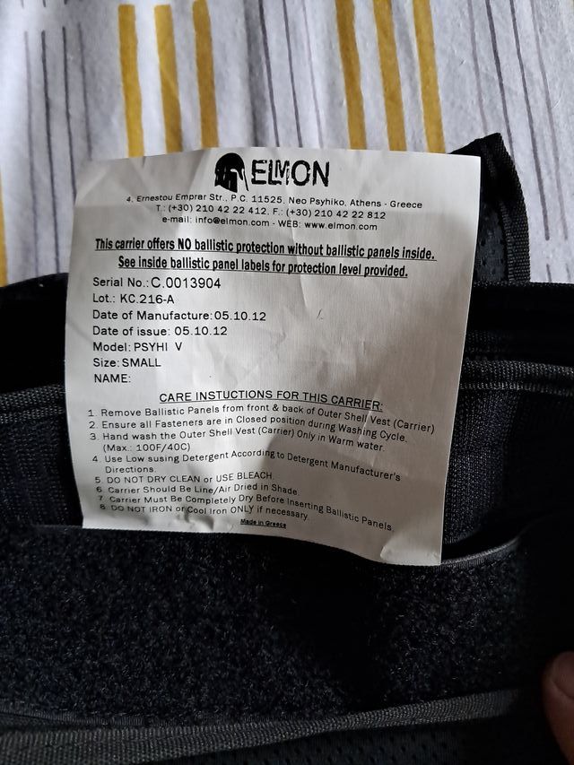 Chaleco táctico negro pequeño