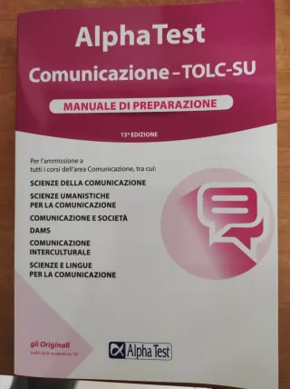 Alpha Test. Comunicazione. Tolc-su. Manuale Di ...