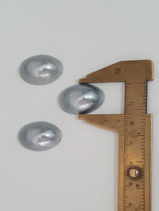 Cabujones Joyería Gris Perla Ovalados