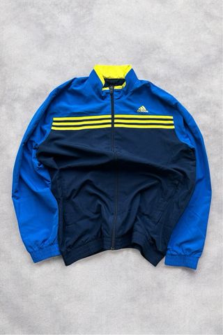 Chaqueta Vintage Adidas 3 Rayas Amarillo/Azul M/L