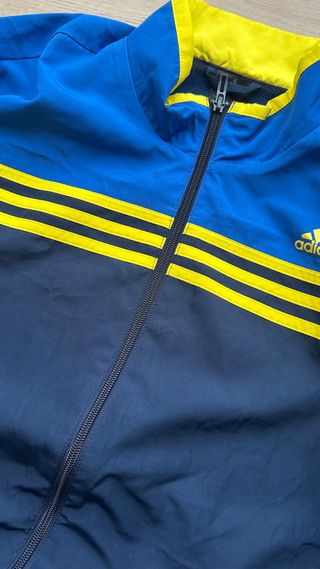 Chaqueta Vintage Adidas 3 Rayas Amarillo/Azul M/L
