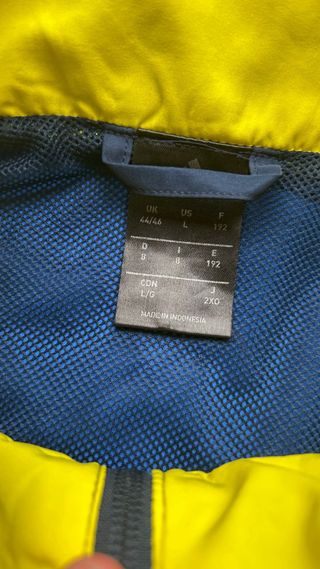 Chaqueta Vintage Adidas 3 Rayas Amarillo/Azul M/L