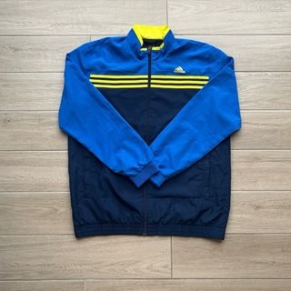 Chaqueta Vintage Adidas 3 Rayas Amarillo/Azul M/L