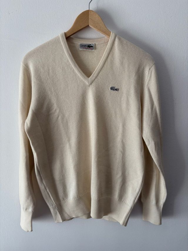 Jersey Lacoste Vintage Beige Años 80