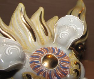 Perro Foo León Fu Qilin Furia Japón sello Kutani