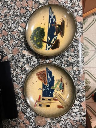 2 Platos Vintage Decorativos