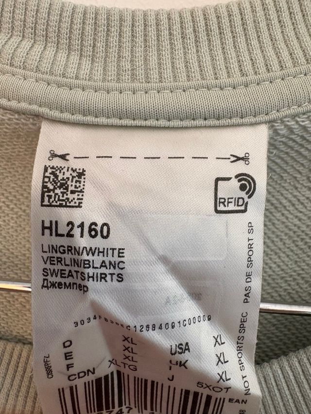 Sudadera Adidas verde talla XL mujer