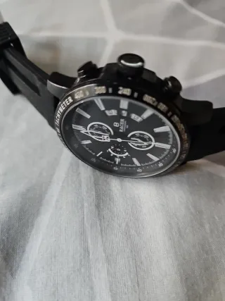 Reloj Racer Hombre Negro y Plateado