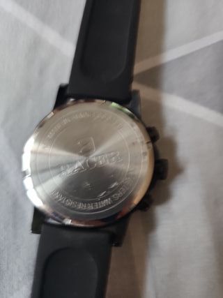 Reloj Racer Hombre Negro y Plateado