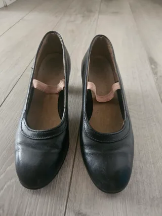 Zapatos Flamenca Piel T37 Negros