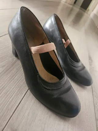 Zapatos Flamenca Piel T37 Negros