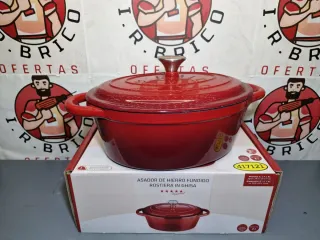 Asador Hierro Fundido Ernesto 4L Rojo