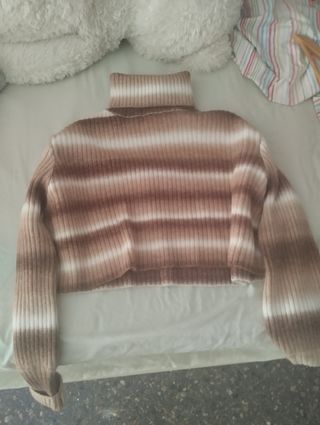 Jersey de cuello alto con rayas