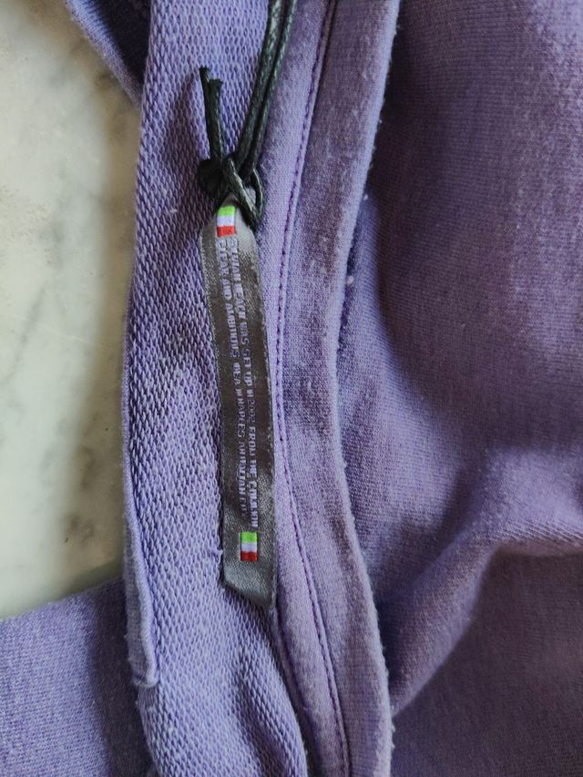 Felpa donna viola con stampa Dangerous