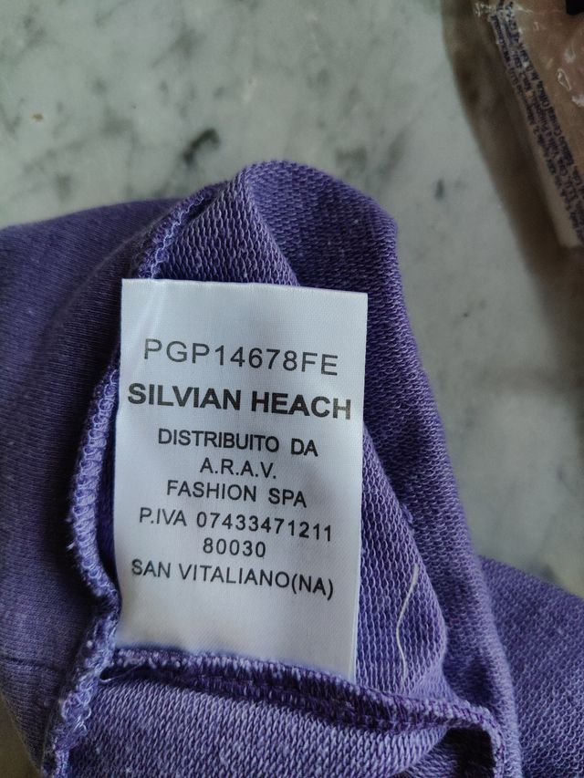 Felpa donna viola con stampa Dangerous