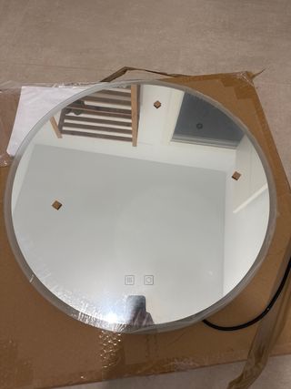 Espejo Baño Redondo LED Antivaho 60x60cm