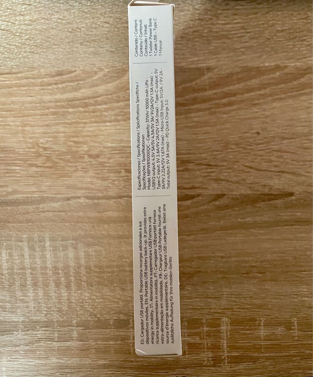 Power Bank 10000 mAh Carga Rápida. Nubbeh. 