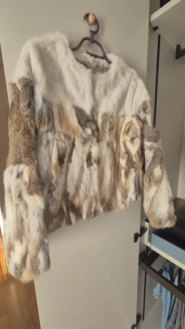 Chaqueta de pelo natural de conejo 