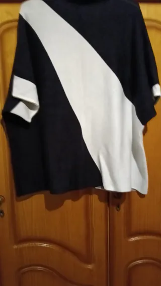 Jersey negro y blanco talla única
