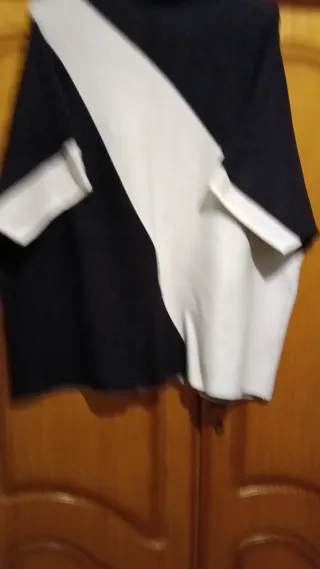 Jersey negro y blanco talla única