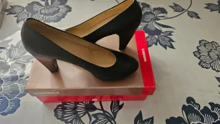 Zapatos Wonders Tacón Madera Talla 38