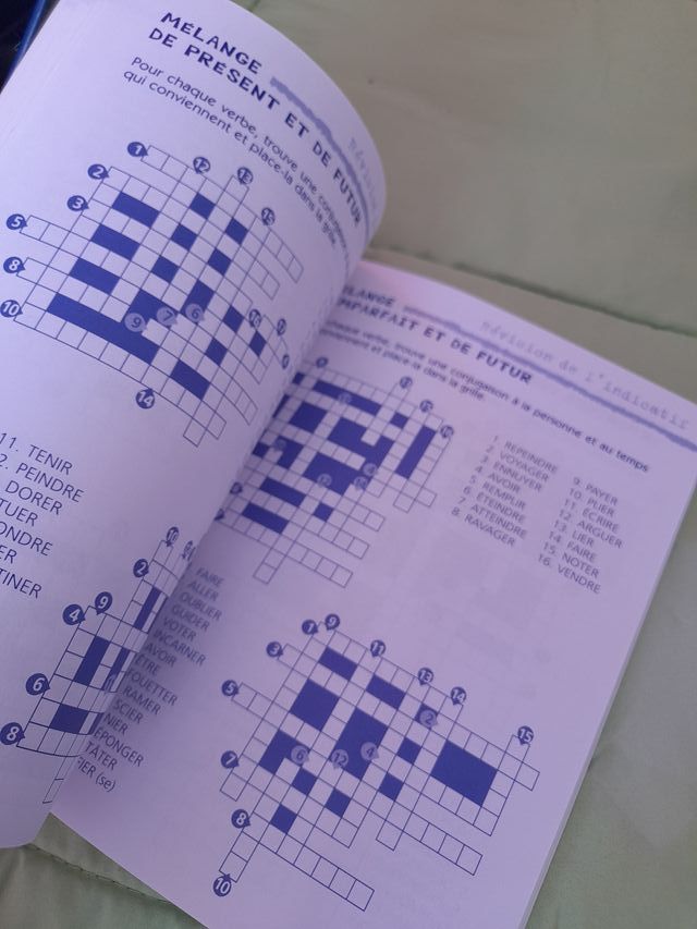 Jouons à la conjugaison par les mots croisés