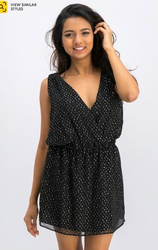 Vestido negro fiesta Mango Talla M