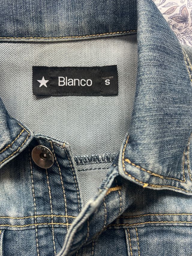 Cazadora vaquera Blanco Talla S