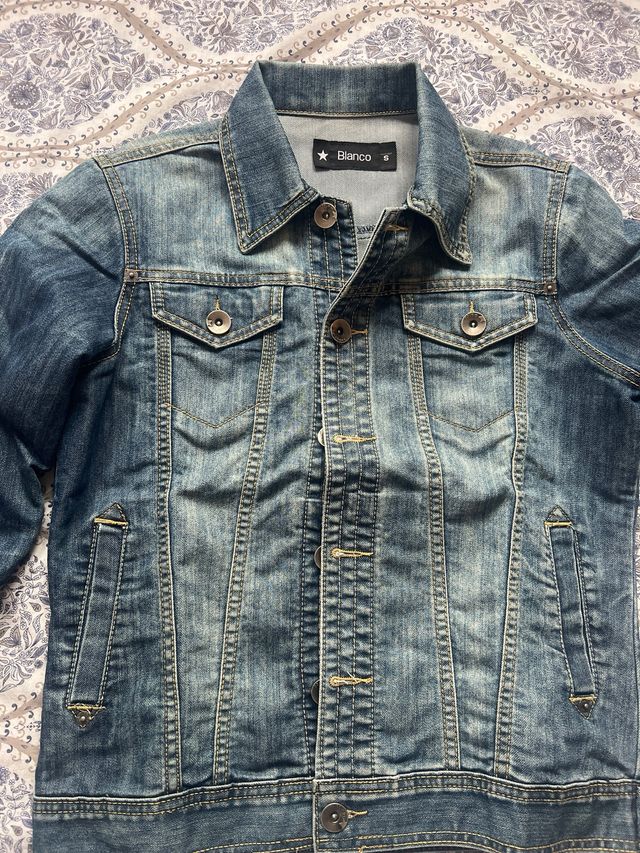 Cazadora vaquera Blanco Talla S