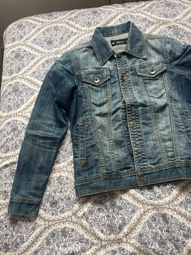 Cazadora vaquera Blanco Talla S