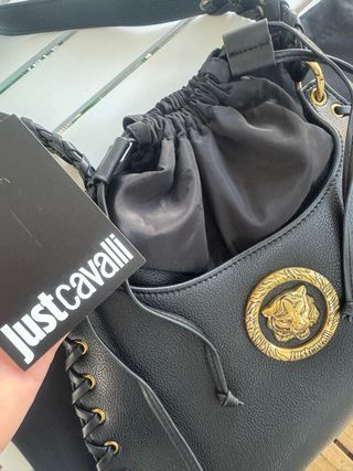 Bolso Just Cavalli Negro Circular Nuevo
