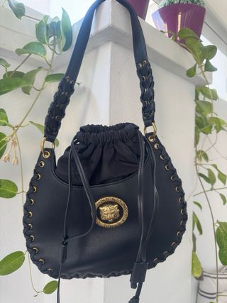 Bolso Just Cavalli Negro Circular Nuevo