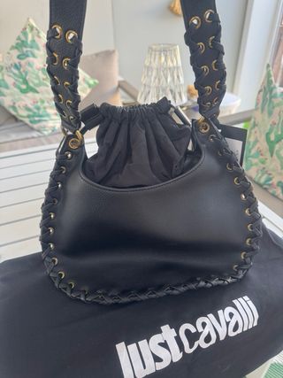 Bolso Just Cavalli Negro Circular Nuevo