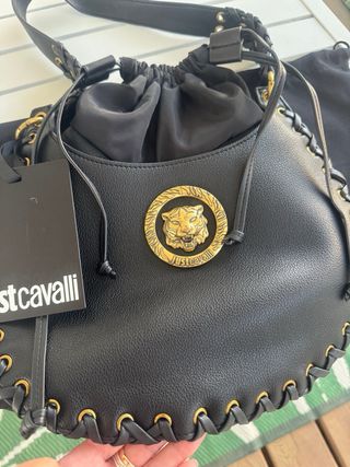 Bolso Just Cavalli Negro Circular Nuevo
