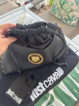 Bolso Just Cavalli Negro Circular Nuevo