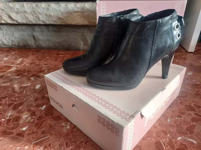 Botines FOSCO T.37 Negros Tacón