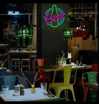 Lampada Neon LED "BEER" multic.
