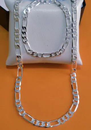 Collar y Pulsera de Plata 925 - 60/65 cm - Clásico