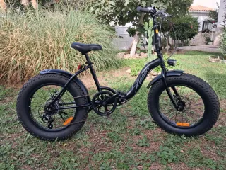 Bicicleta Plegable adulto 
 Fat Bike Negra