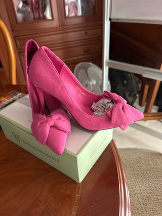 Zapatos fiesta rosa talla 38 sin estrenar