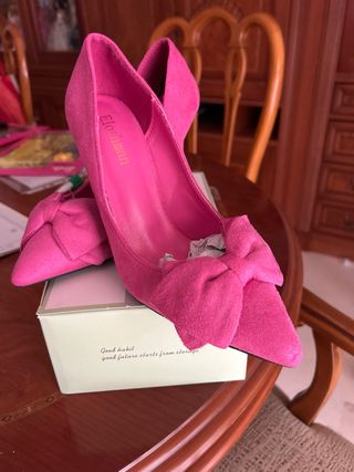 Zapatos fiesta rosa talla 38 sin estrenar