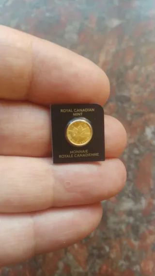 Moneda Oro 1g Hoja de Arce Royal Canadian Mint