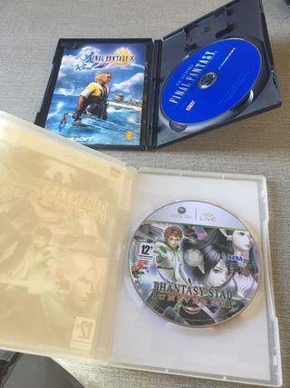Final Fantasy X PS2 y Phantasy Star Xbox 360