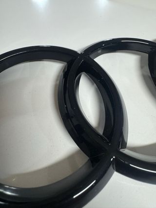Aros Logo Audi Negro Brillante 28 cm