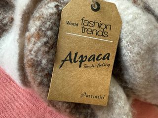Sciarpa Antonio in Alpaca Beige e Marrone